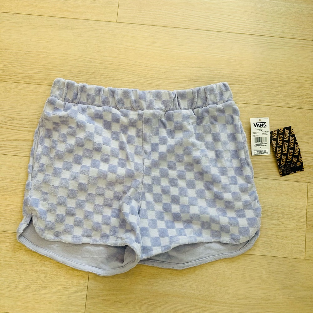 Vans Lilac and White Checkered Shorts